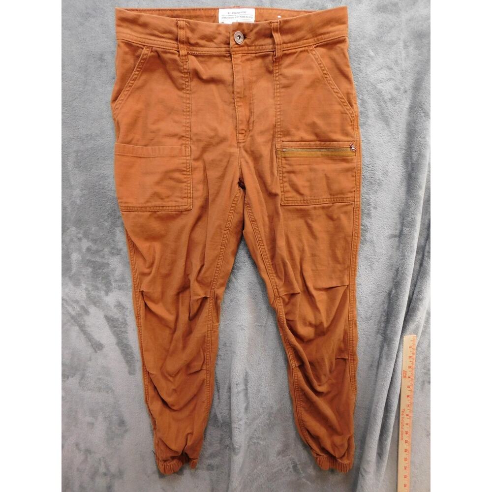 REI Cooperative Pants Womens 10 Brown Jogger Tapered Twill Stretch Zip Cuffed
